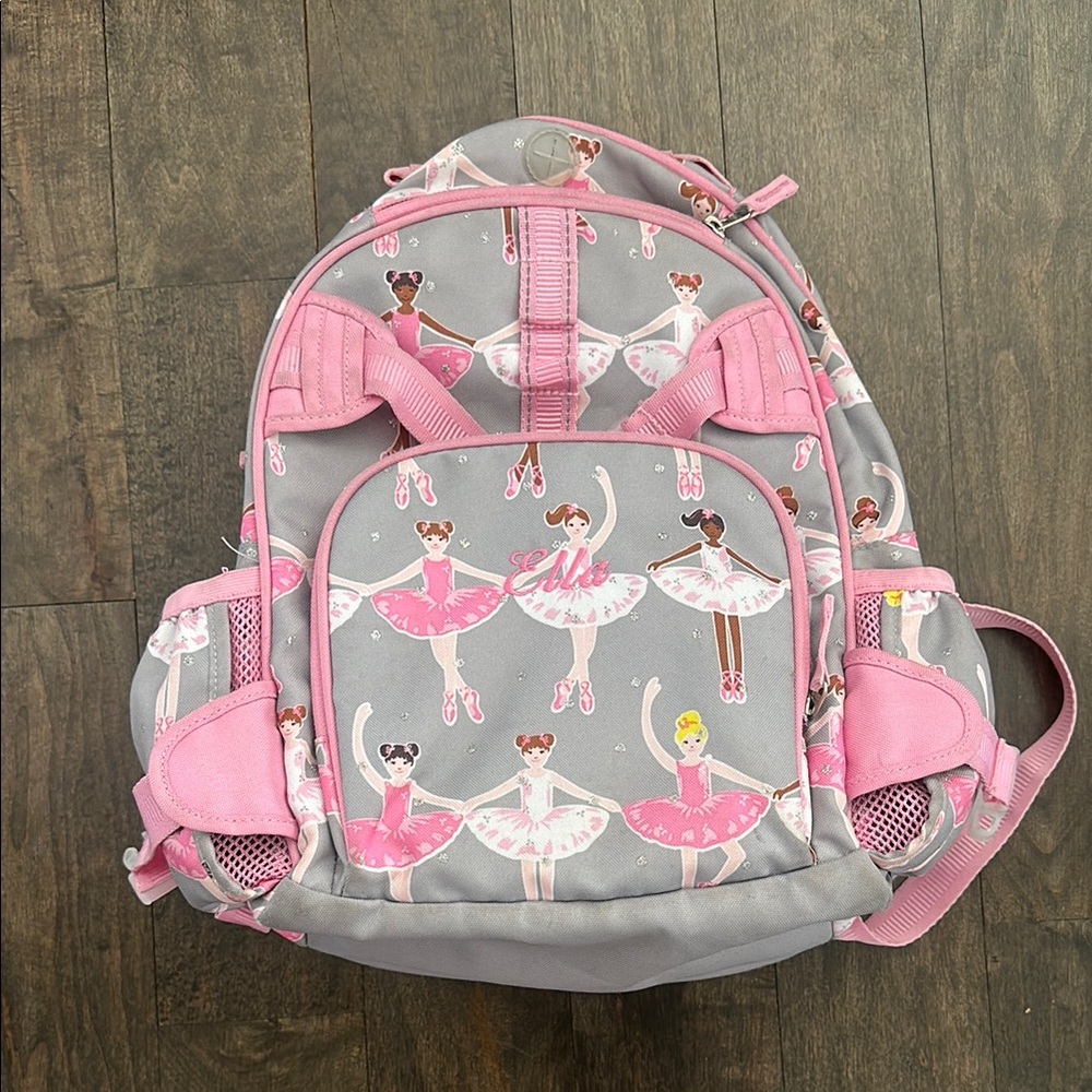 Kids Ballet Dancer Backpack - Pink and Gray